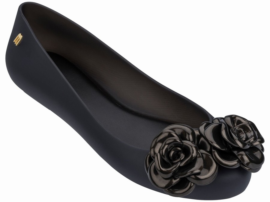 Bailarinas Melissa Space Love Flower Mujer - Negras - Argentina IOX-574023